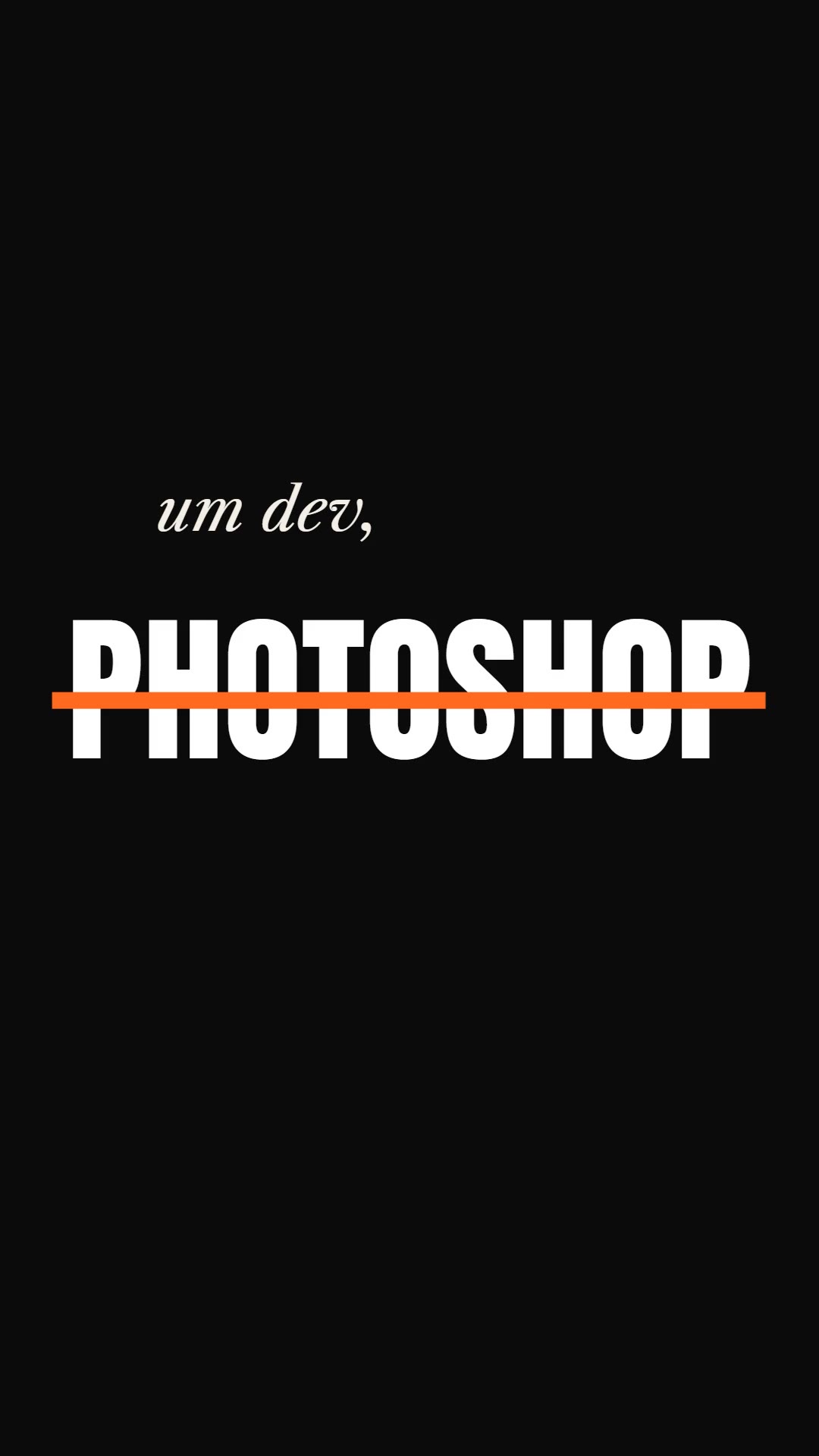 Quadro de um Reel feito com a skill: um dev no lugar do Photoshop